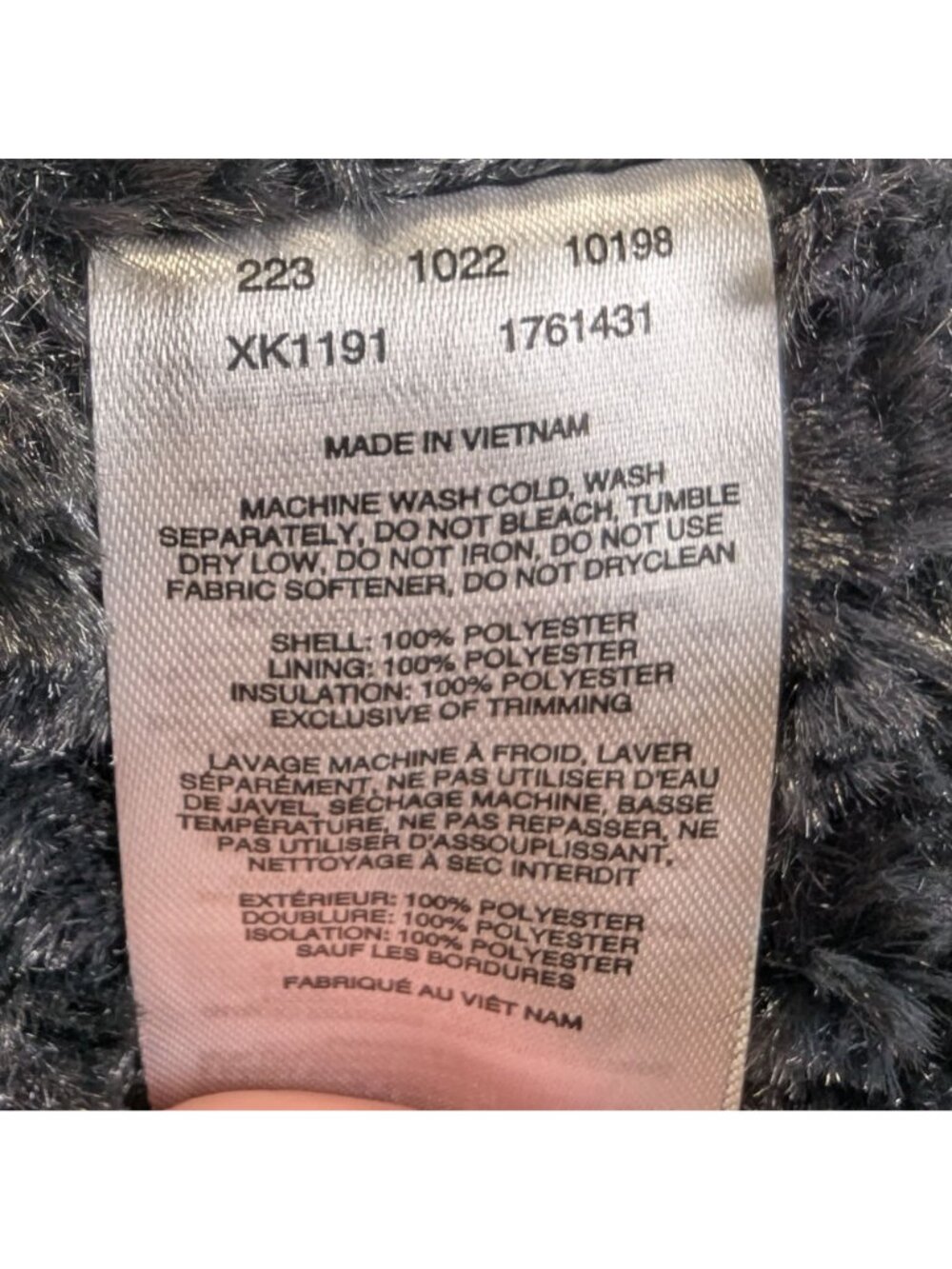 Columbia Womens XL Quilted Jacket Hooded Black Copper Crest Fleece Lined Coat - Picture 8 of 13